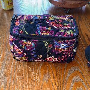 Vera Bradley Midnight Wildflowers Cosmetic Case